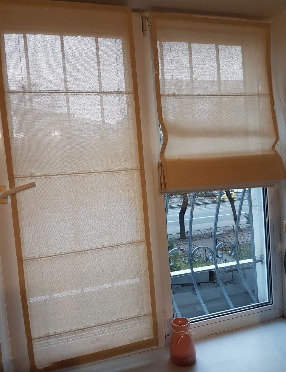 Римські штори на вікна льон